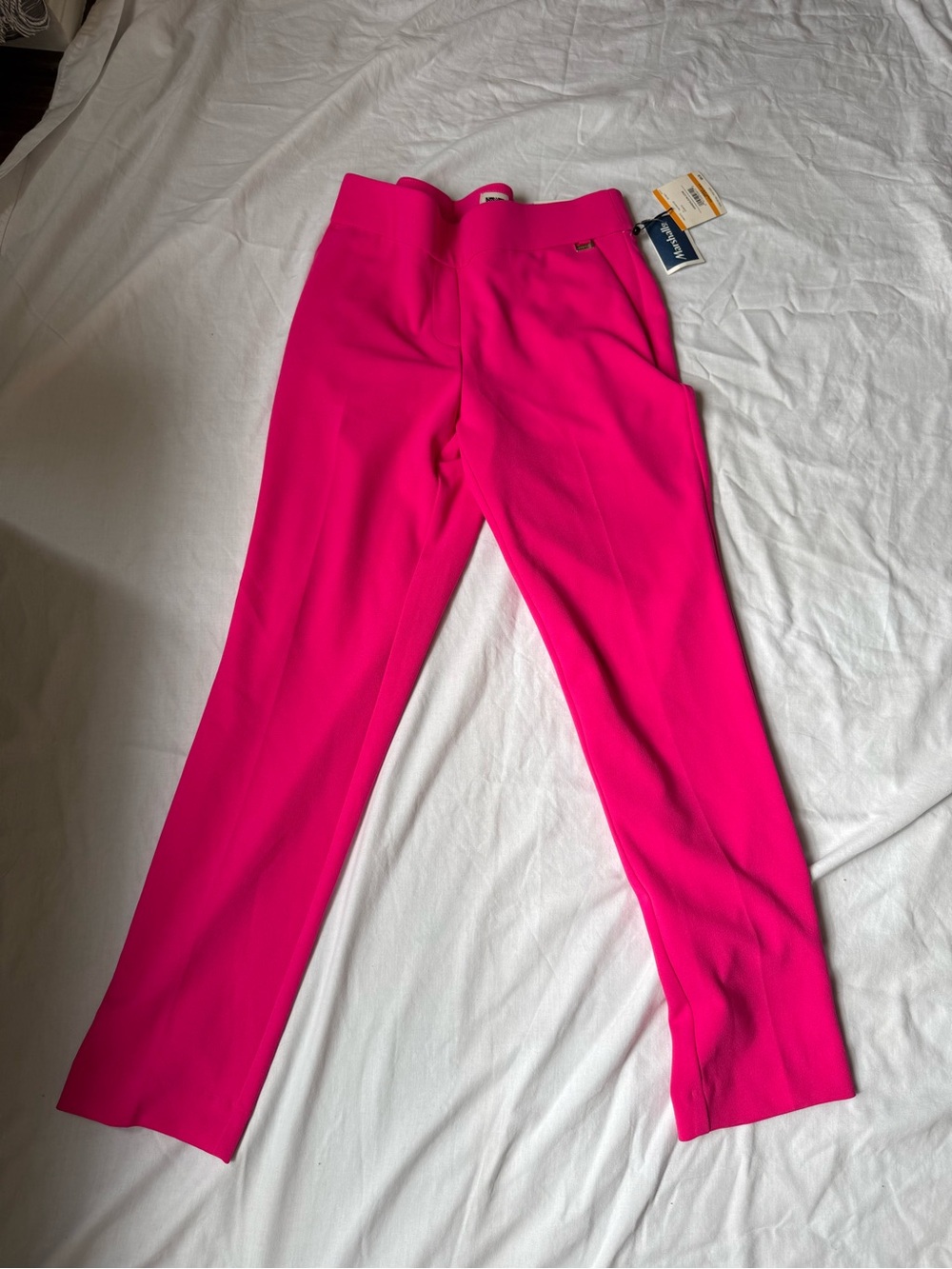 Anne Klein Hot Pink Straight-Leg Pants